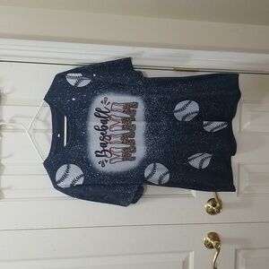 3/$12 Navy blue Baseball Mama t-shirt sz XXL